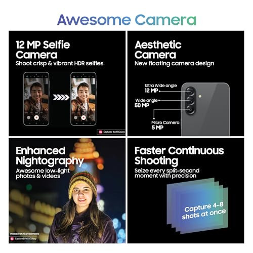 Samsung Galaxy A56 5G Awesome Graphite 12GB 256GB Awesome Intelligence Circle to Search Intelligent Editing Awesome 6 OS 6 Years Security Updates IP67