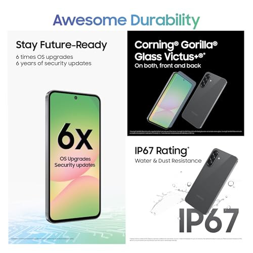 Samsung Galaxy A56 5G Awesome Graphite 12GB 256GB Awesome Intelligence Circle to Search Intelligent Editing Awesome 6 OS 6 Years Security Updates IP67