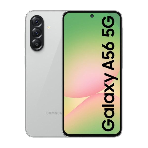 Image of Samsung Galaxy A56 5G (Awesome Light Gray, 12GB, 256GB) | Metal Frame | Gemini Live | Awesome Intelligence (AI): Circle to Search, Instant Slo-Mo, Auto-Trim, Object Eraser | Flagship Grade Camera
