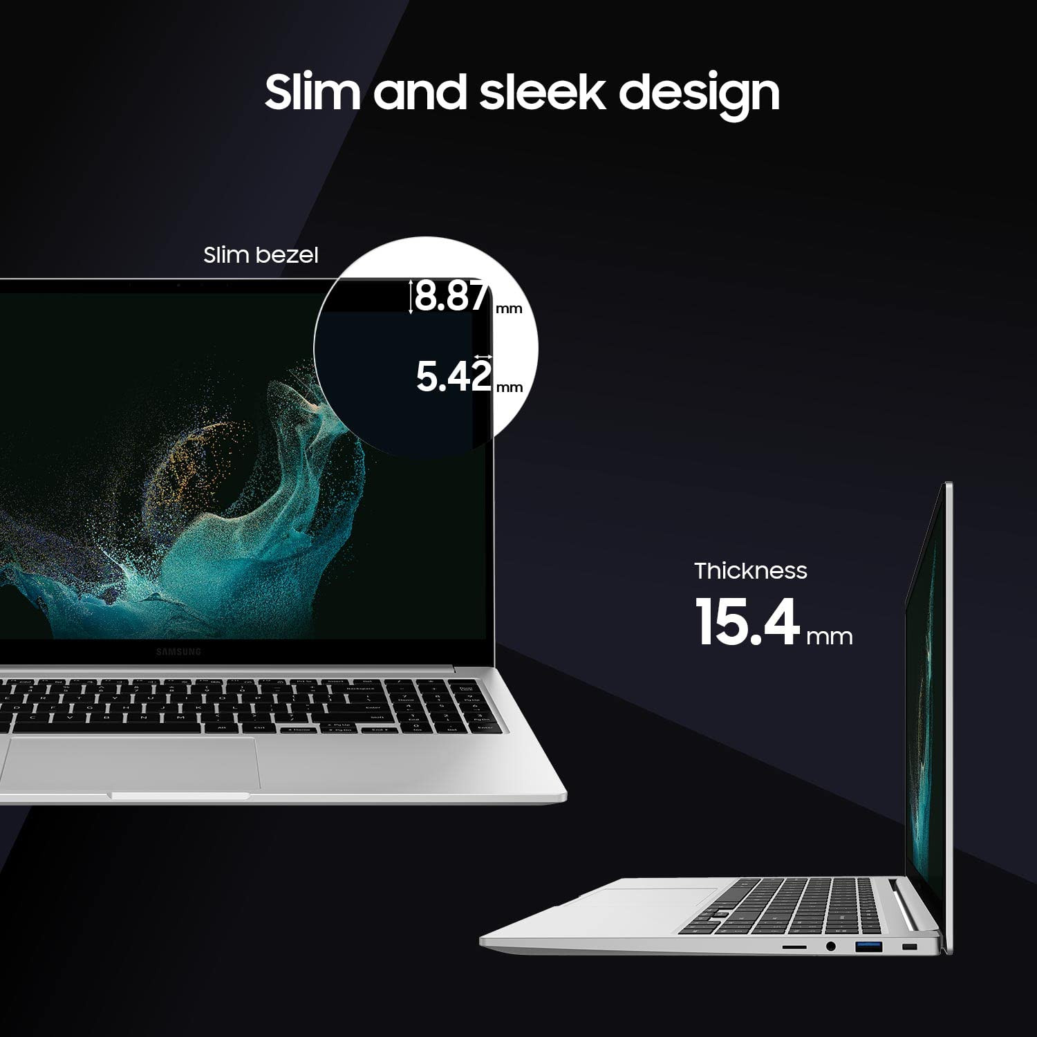 Samsung Galaxy Book2 NP750 Intel 12th Gen core i7 396cm 156 FHD Thin Light Laptop 16 GB512 GBWindows 11MS OfficeBacklit KeyboardFingerprint ReaderSilver155Kg NP750XED-KC2IN