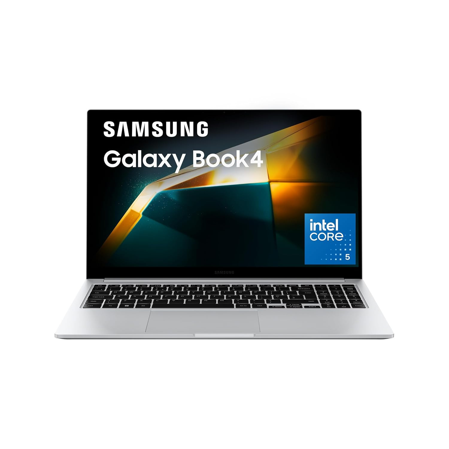 Samsung Galaxy Book4 Silver 16GB RAM 512GB SSD 156 Full HD Screen Intel Core 5 120U Processor Windows 11 Home MS Office 2021 Fingerprint Reader Intel Iris XE Graphics RJ45 LAN Port