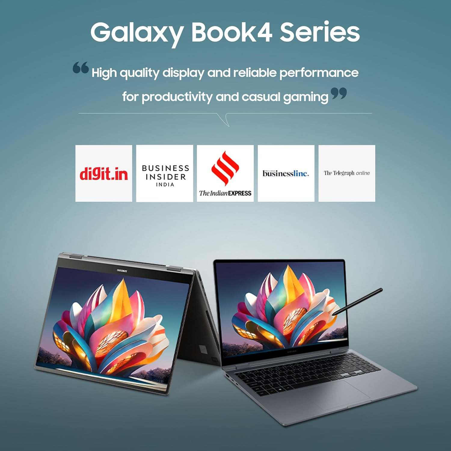 Samsung Galaxy Book4 Silver 16GB RAM 512GB SSD 156 Full HD Screen Intel Core 7 150U Processor Windows 11 Home MS Office 2021 Fingerprint Reader Intel Iris XE Graphics RJ45 LAN Port