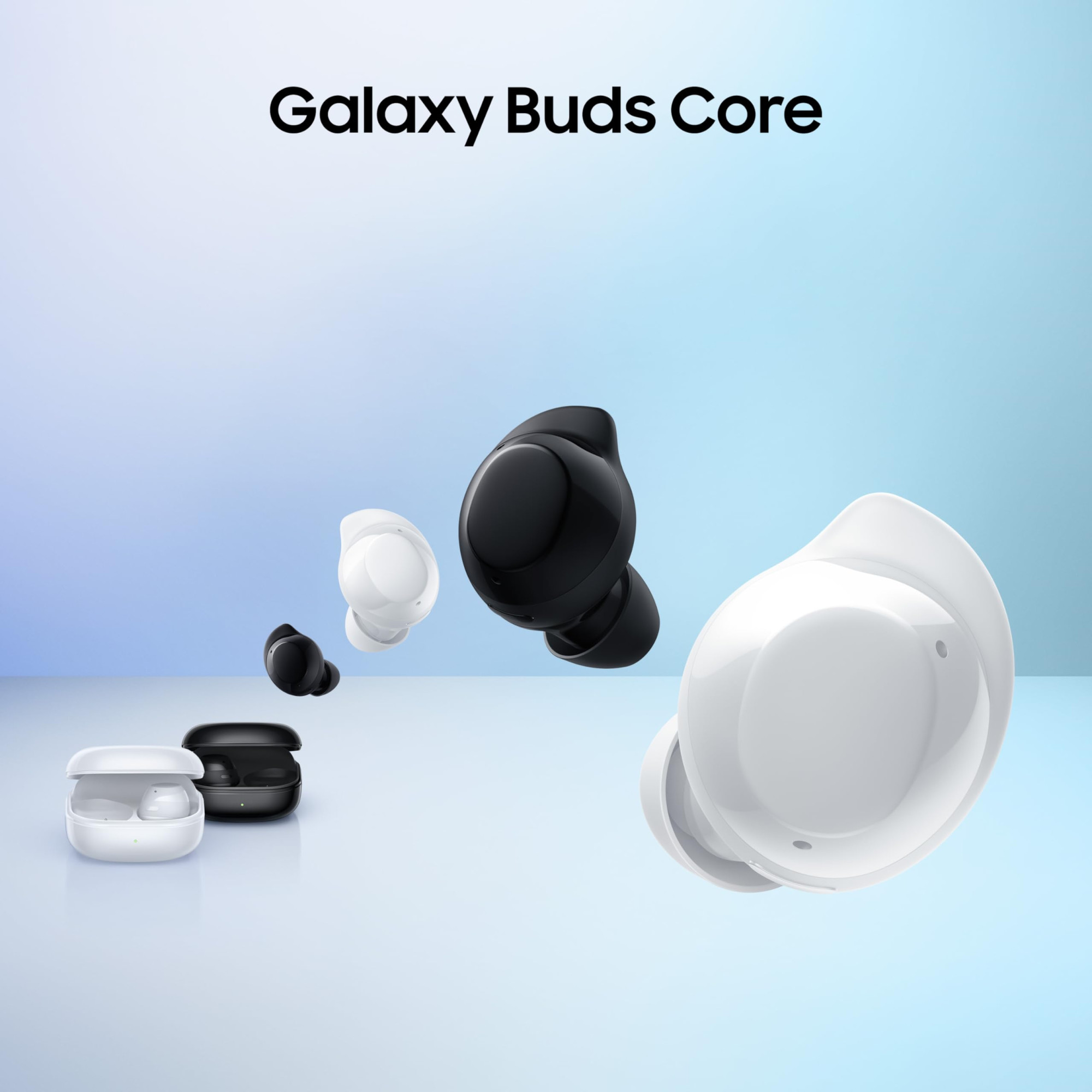 Samsung Galaxy Buds Core Black with Galaxy AI Powerful Active Noise Cancellation Enriched Bass IP54