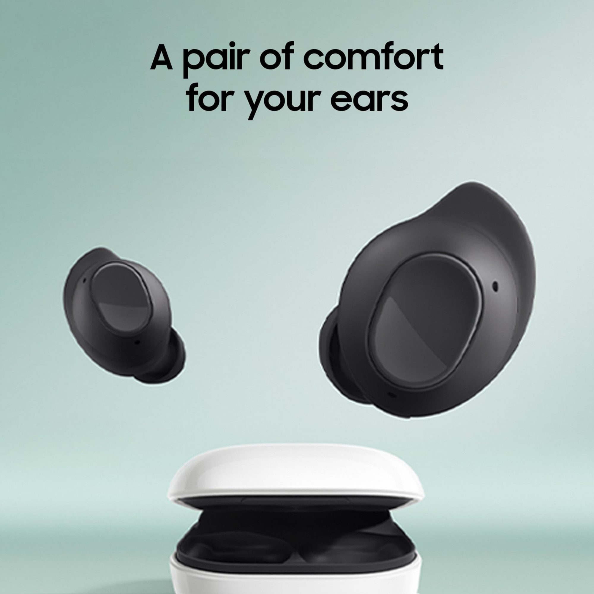 Samsung Galaxy Buds FE Graphite Powerful Active Noise Cancellation Enriched Bass Sound Ergonomic Design 30-Hour Battery Life