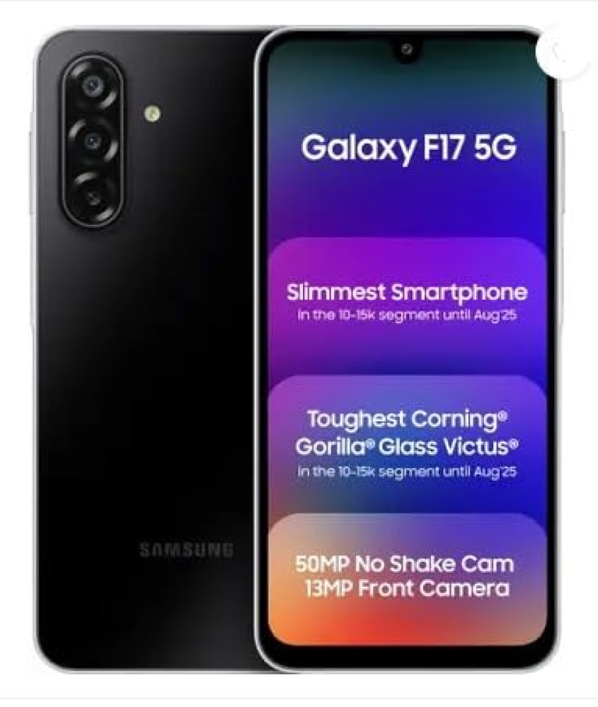 Image of Samsung Galaxy F17 (Neo Black, 6GB RAM, 128GB Storage)