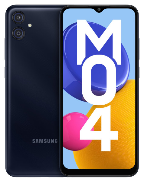 Image of Samsung Galaxy M04 Dark Blue, 4GB RAM, 64GB Storage | Upto 8GB RAM with RAM Plus | MediaTek Helio P35 Octa-core Processor | 5000 mAh Battery | 13MP Dual Camera