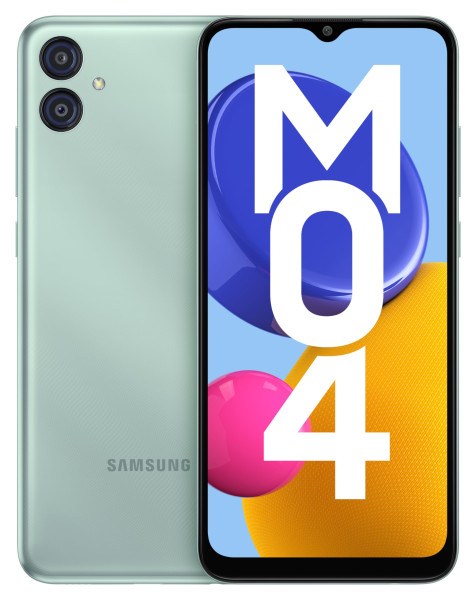 Image of Samsung Galaxy M04 Light Green, 4GB RAM, 128GB Storage | Upto 8GB RAM with RAM Plus | MediaTek Helio P35 Octa-core Processor | 5000 mAh Battery | 13MP Dual Camera