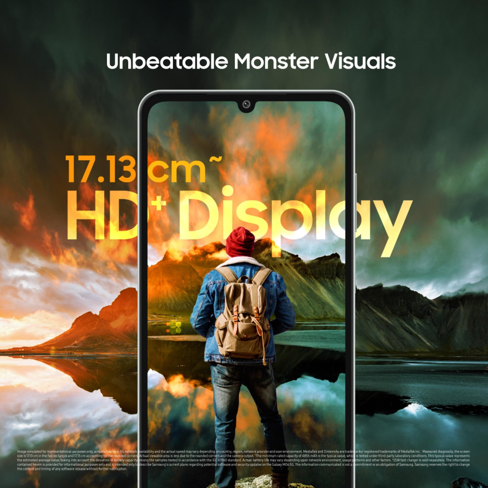 Samsung Galaxy M06 5G Sage Green 6GB RAM 128 GB Storage MediaTek Dimensity 6300 AnTuTu Score 422K 12 5G Bands 25W Fast Charging 4 Gen of OS Upgrades Without Charger