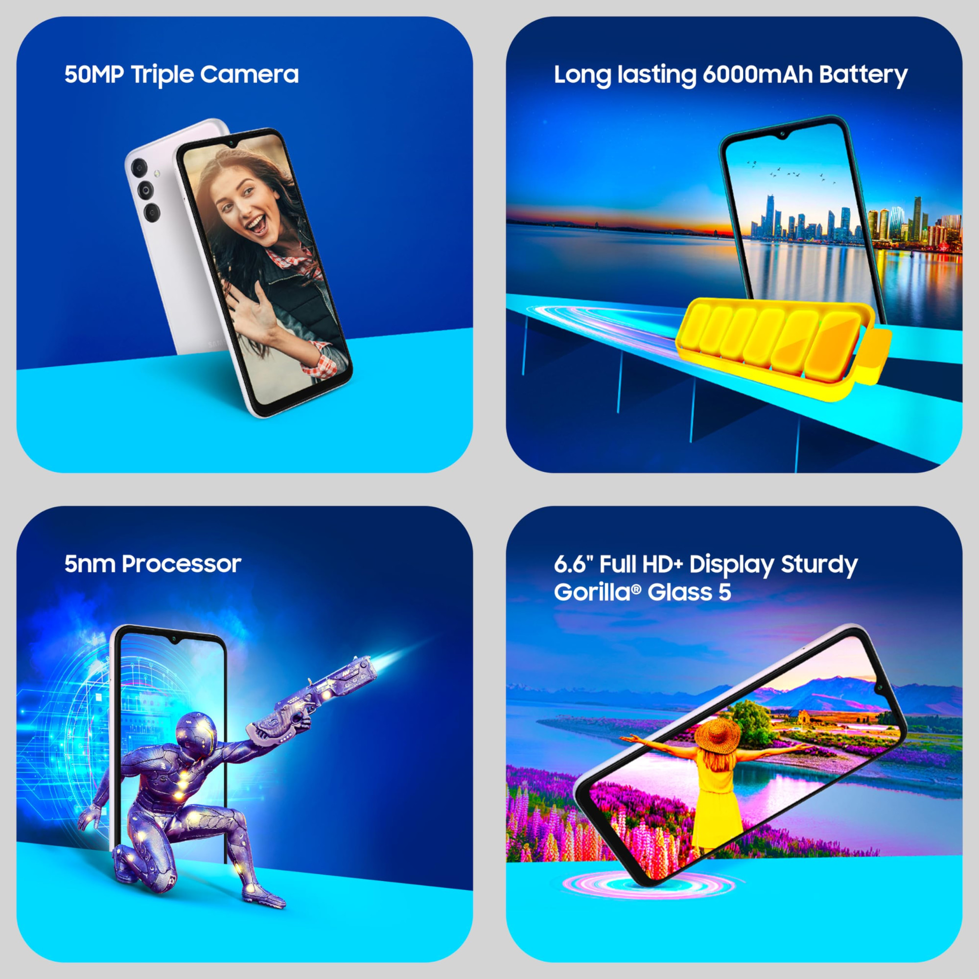 Samsung Galaxy M14 5G ICY Silver4GB128GB Storage