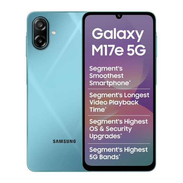 Image of Samsung Galaxy M17e 5G Mobile (Blitz Blue, 4GB RAM, 128GB Storage)