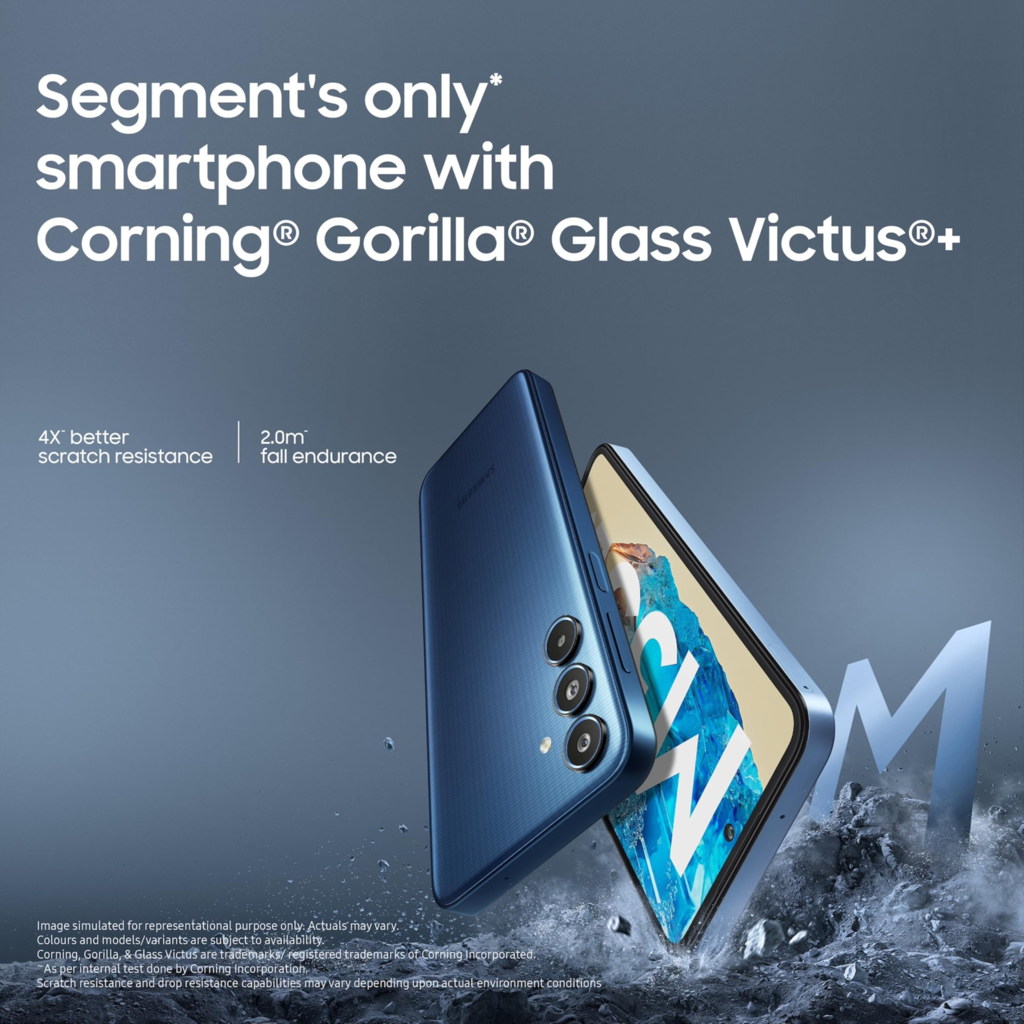 Samsung Galaxy M35 5G Daybreak Blue6GB RAM128GB Storage Corning Gorilla Glass Victus AnTuTu Score 595K Vapour Cooling Chamber 6000mAh Battery 120Hz Super AMOLED Display Without Charger