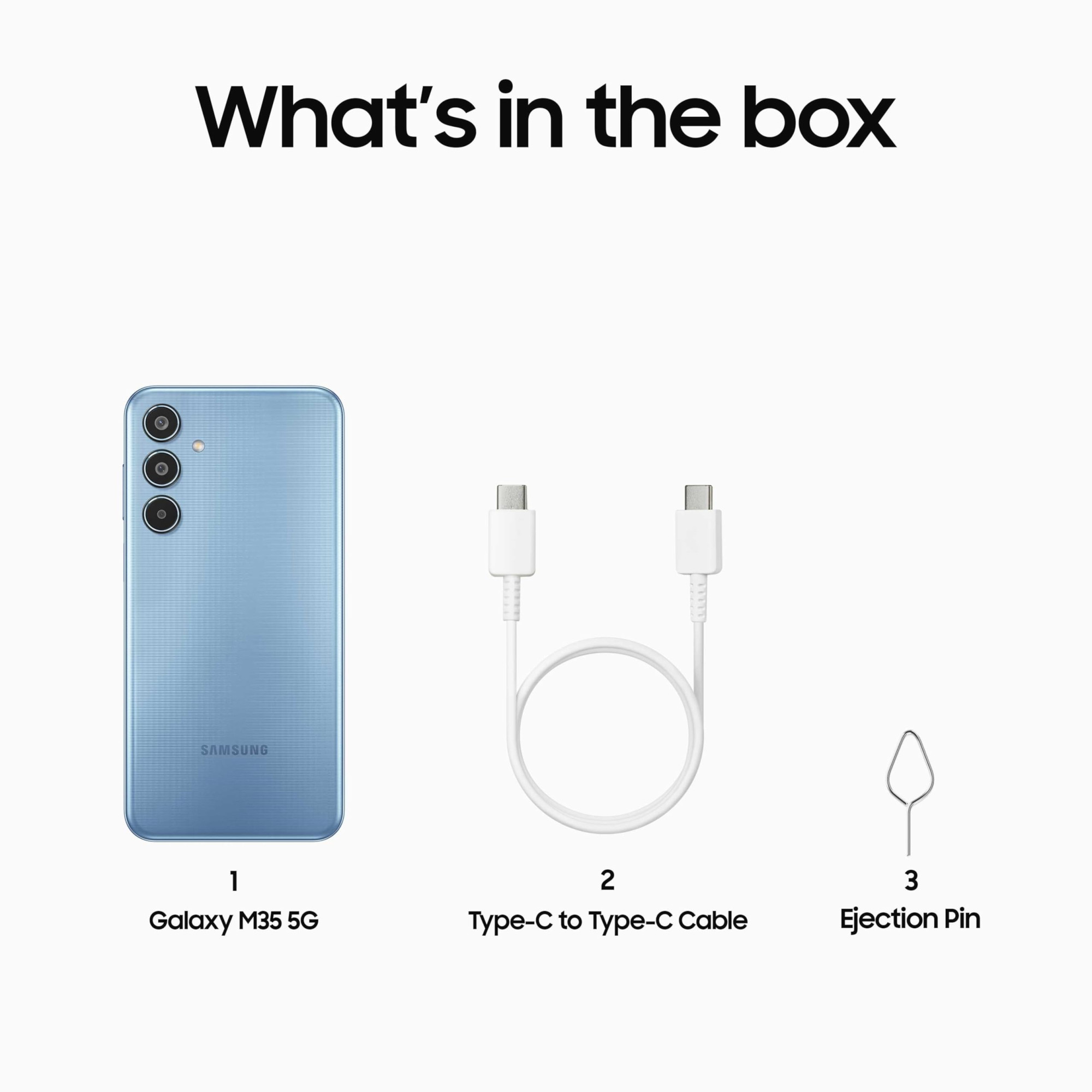 Samsung Galaxy M35 5G Daybreak Blue8GB RAM256GB Storage Corning Gorilla Glass Victus AnTuTu Score 595K Vapour Cooling Chamber 6000mAh Battery 120Hz Super AMOLED Display Without Charger