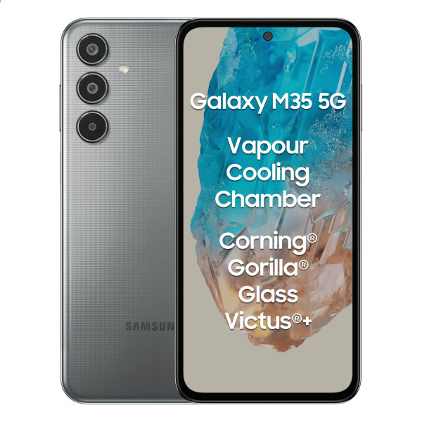 Image of Samsung Galaxy M35 5G (Thunder Grey,8GB RAM,256GB Storage)| Corning Gorilla Glass Victus+| AnTuTu Score 595K+ | Vapour Cooling Chamber | 6000mAh Battery | 120Hz Super AMOLED Display| Without Charger