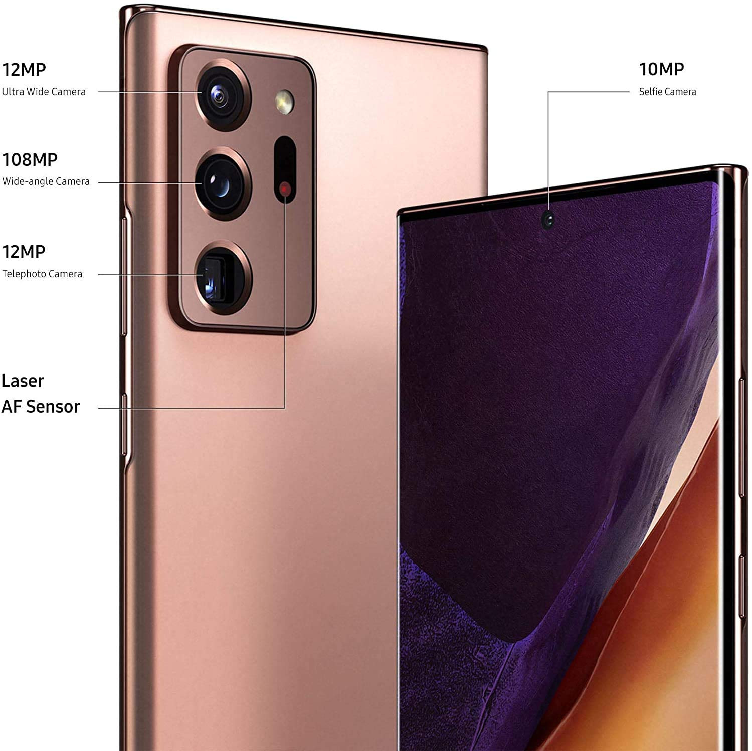 Samsung Galaxy Note20 Ultra N986B-DS 5G International Version No US Warranty 256GB 12GB RAM Mystic Bronze - GSM Unlocked