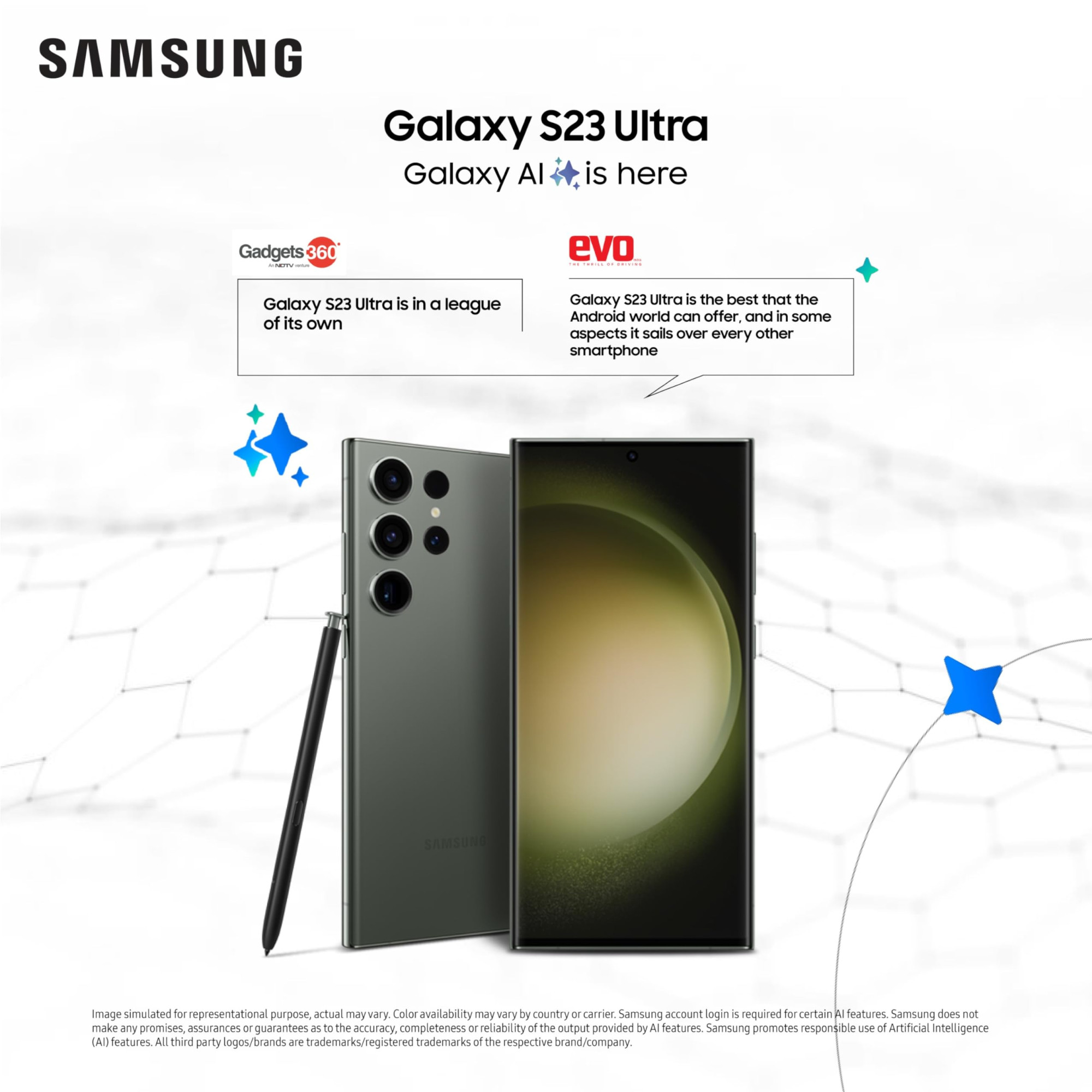 Samsung Galaxy S23 Ultra 5G AI Smartphone Phantom Black 12GB 256GB Storage