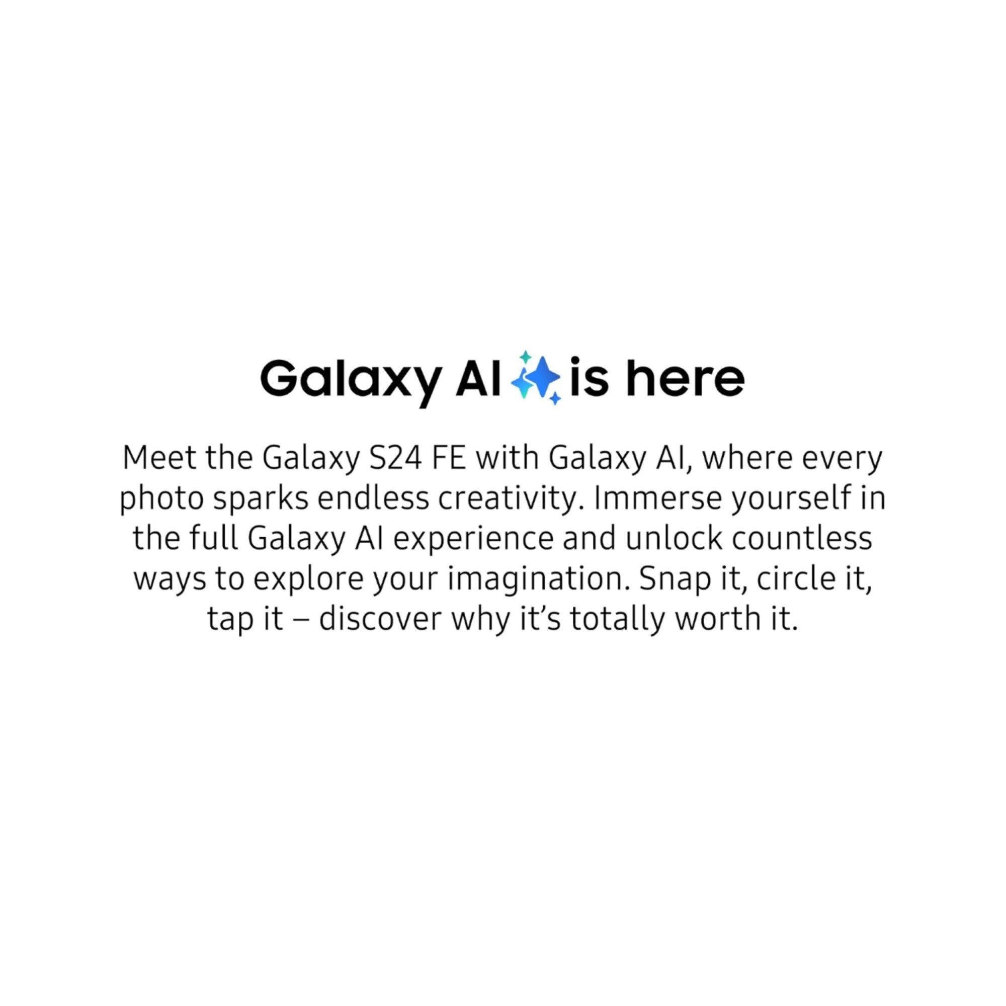 Samsung Galaxy S24 FE 5G AI Smartphone Graphite 8GB RAM 128GB Storage