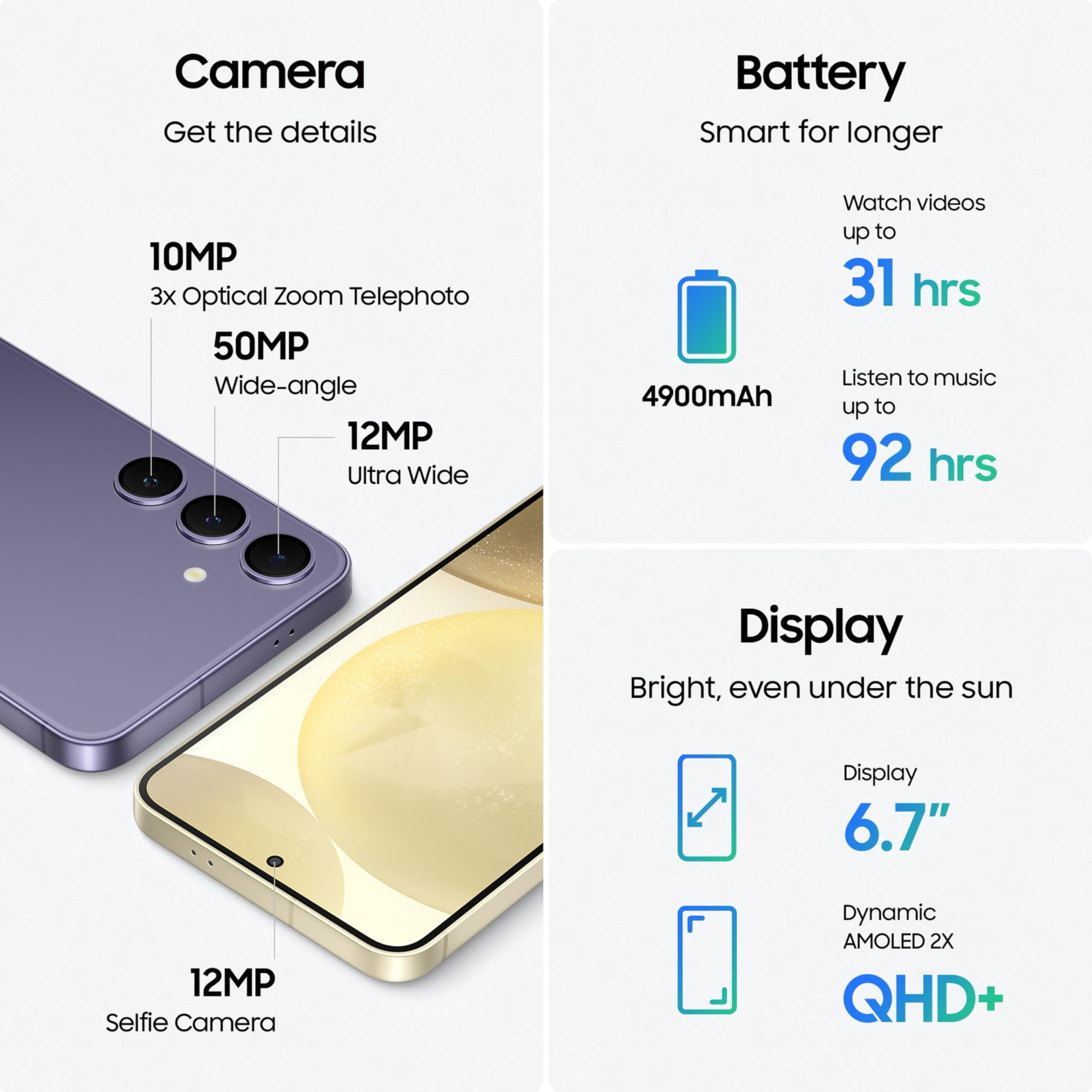 Samsung Galaxy S24 Plus 5G AI Smartphone Cobalt Violet 12GB 256GB Storage