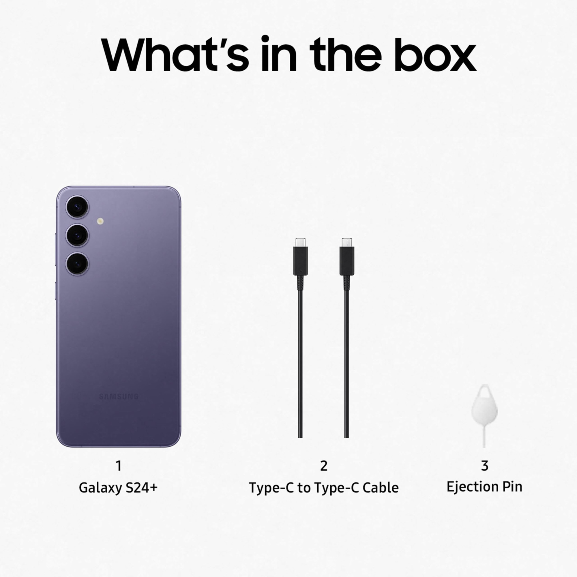 Samsung Galaxy S24 Plus 5G AI Smartphone Cobalt Violet 12GB 256GB Storage