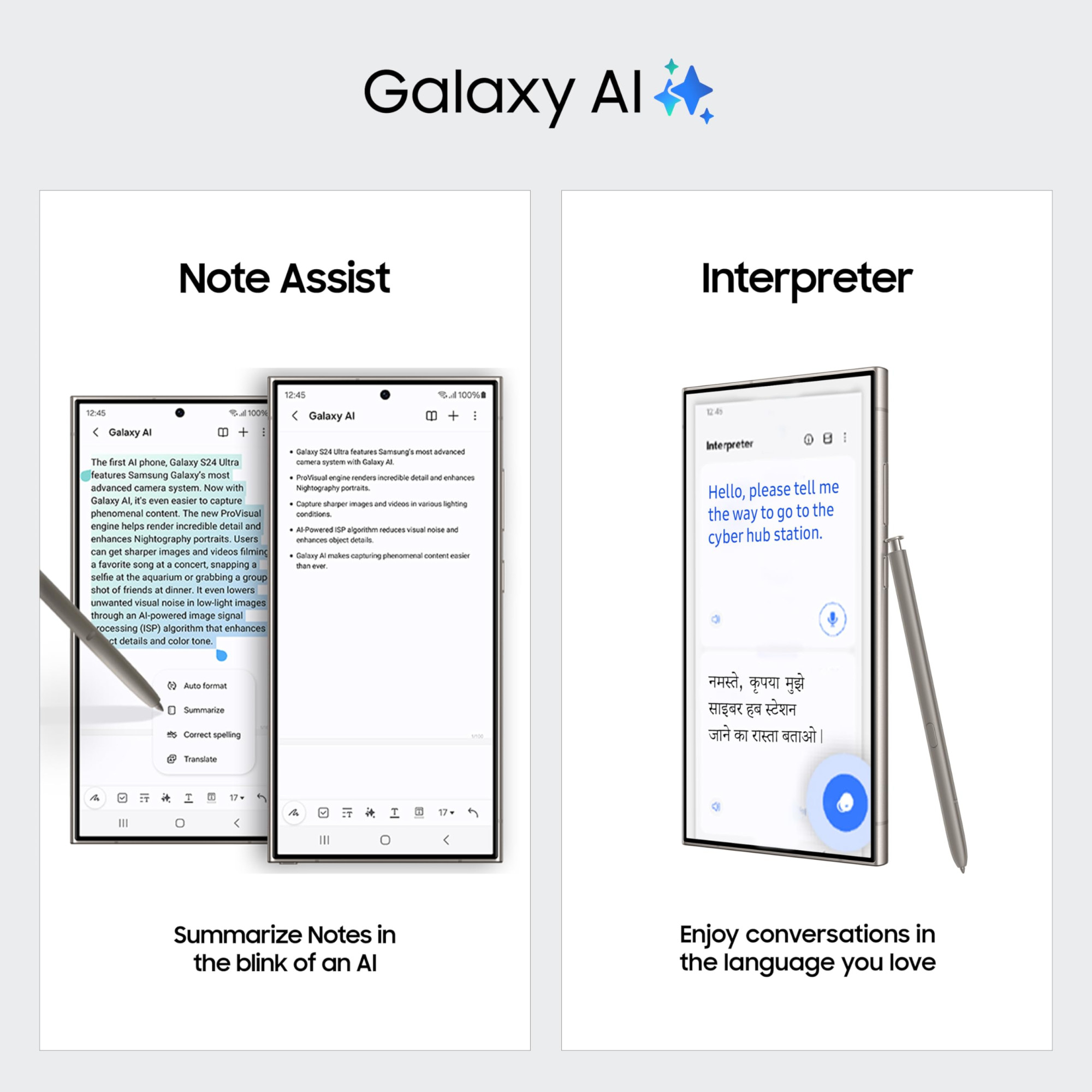 Samsung Galaxy S24 Ultra 5G AI Smartphone with Galaxy AI Titanium Gray 12GB 256GB Storage Snapdragon 8 Gen 3 200 MP Camera with ProVisual Engine and 5000mAh Battery
