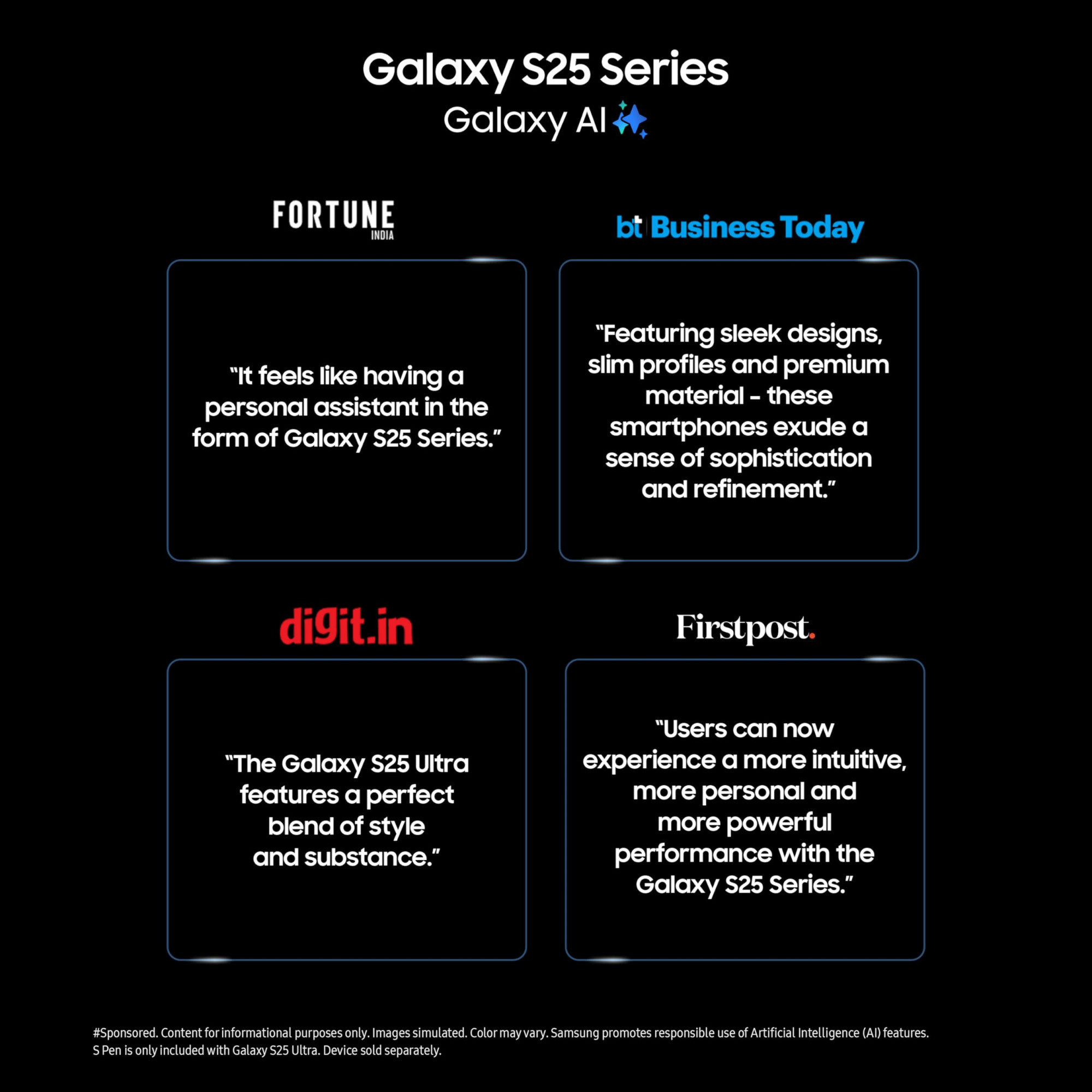 Samsung Galaxy S25 5G Smartphone with Galaxy AI Icyblue 12GB RAM 512GB Storage Snapdragon 8 Elite 50 MP Camera with ProVisual Engine and 4000mAh Battery