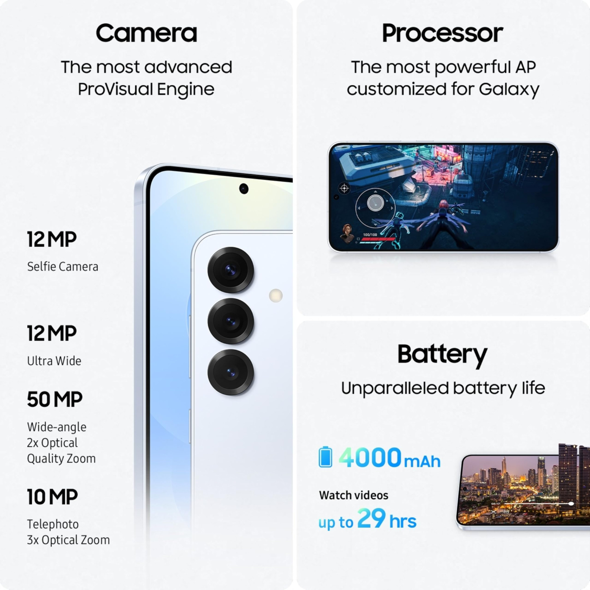 Samsung Galaxy S25 5G Smartphone with Galaxy AI Icyblue 12GB RAM 512GB Storage Snapdragon 8 Elite 50 MP Camera with ProVisual Engine and 4000mAh Battery