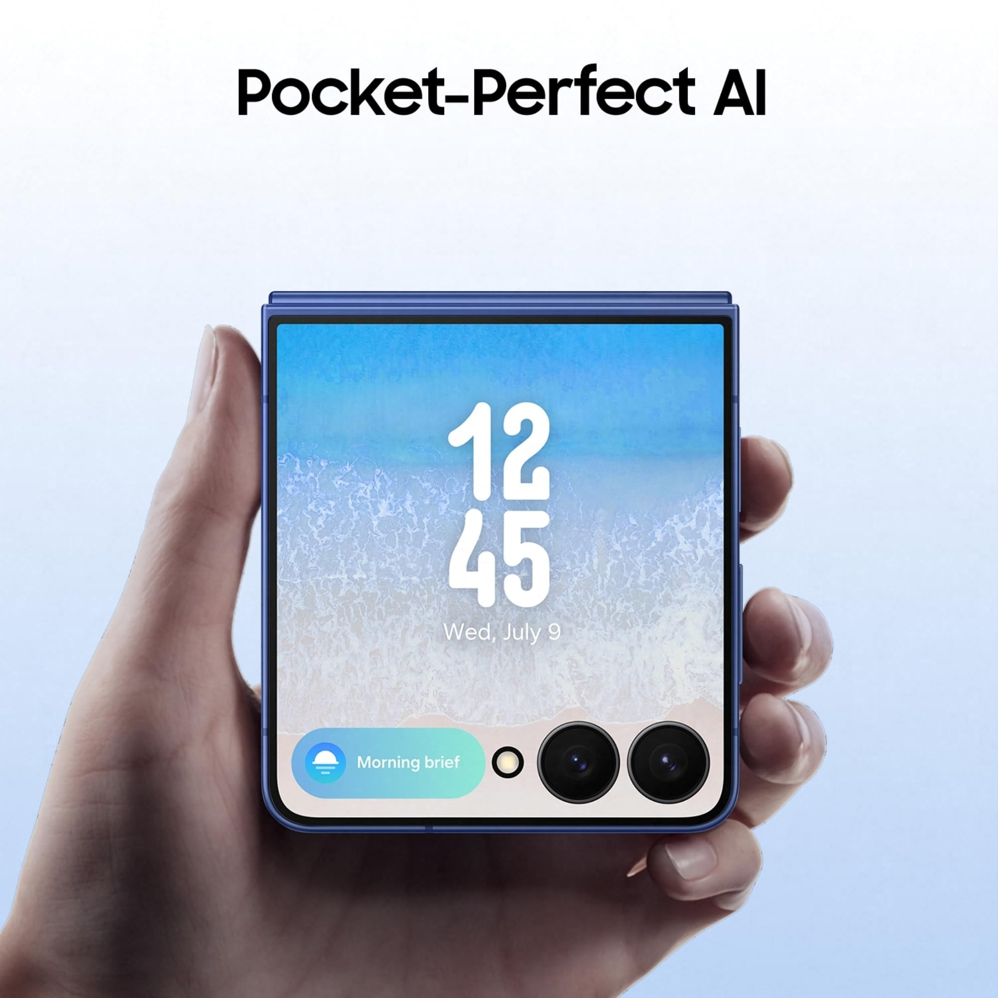 Samsung Galaxy Z Flip7 5G Smartphone with Galaxy AI Blue Shadow 12GB RAM 256GB Storage Ultra Sleek Design with 50MP High-Resolution Camera Exynos 2500 Google Gemini