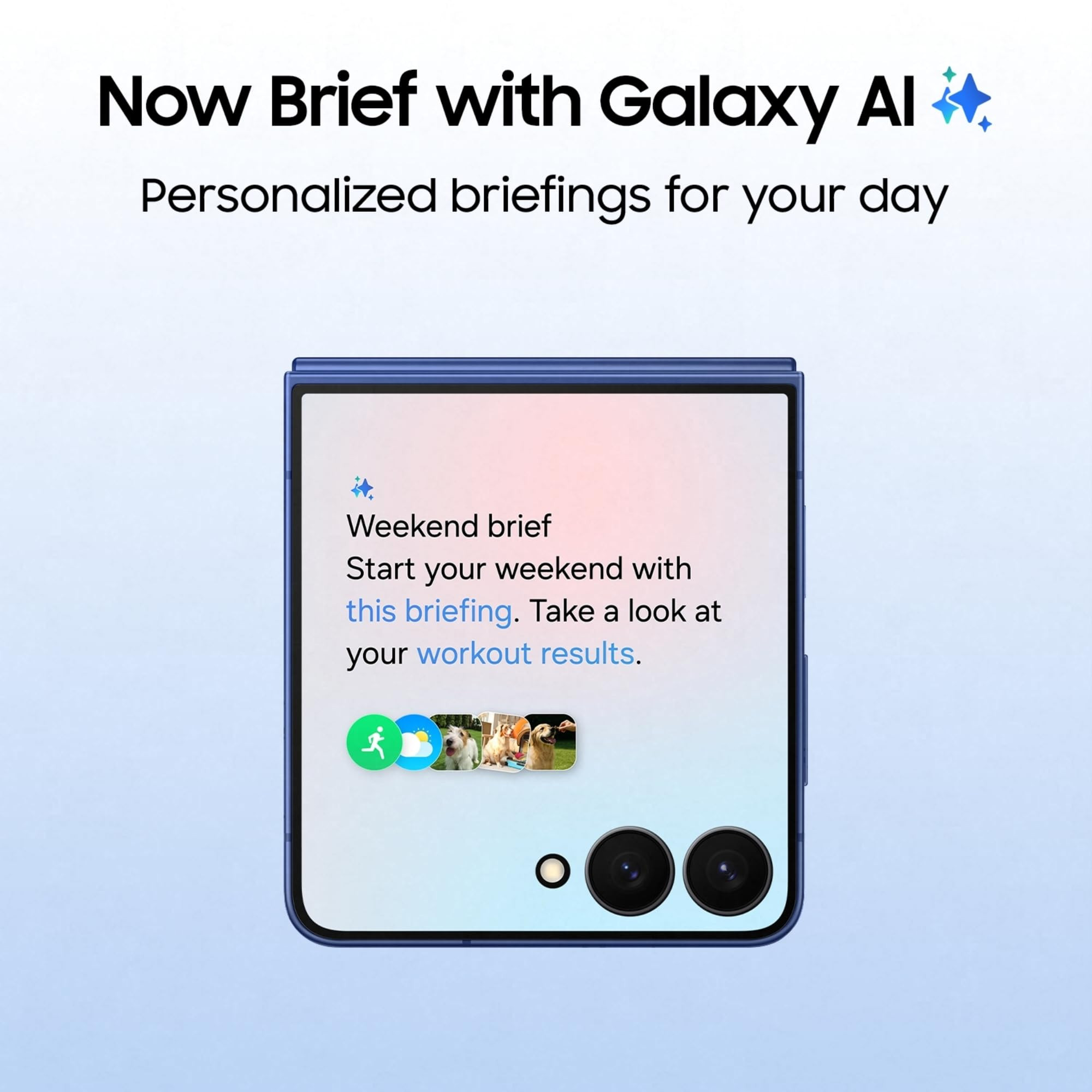 Samsung Galaxy Z Flip7 5G Smartphone with Galaxy AI Blue Shadow 12GB RAM 256GB Storage Ultra Sleek Design with 50MP High-Resolution Camera Exynos 2500 Google Gemini