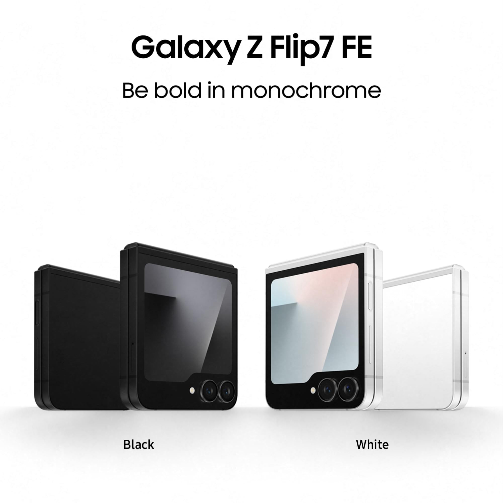 Samsung Galaxy Z Flip7 FE 5G Smartphone with Galaxy AI Black 8GB RAM 128GB Storage Ultra Sleek Compact Design 50MP High-Resolution FlexCam Long-Lasting 4000 mAh Battery All-New One UI 8