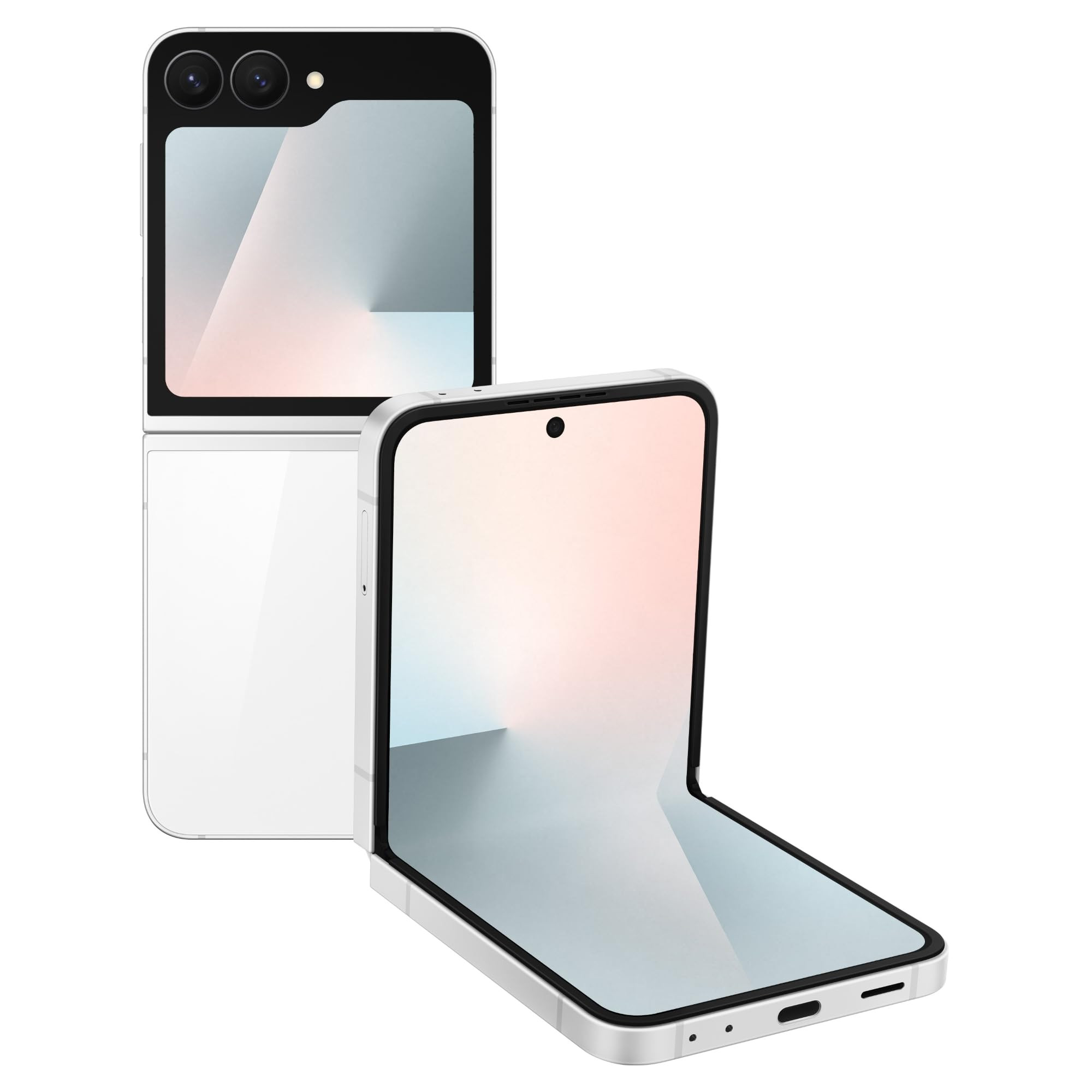 Samsung Galaxy Z Flip7 FE 5G Smartphone with Galaxy AI White 8GB RAM 256GB Storage Ultra Sleek Compact Design 50MP High-Resolution FlexCam Long-Lasting 4000 mAh Battery All-New One UI 8