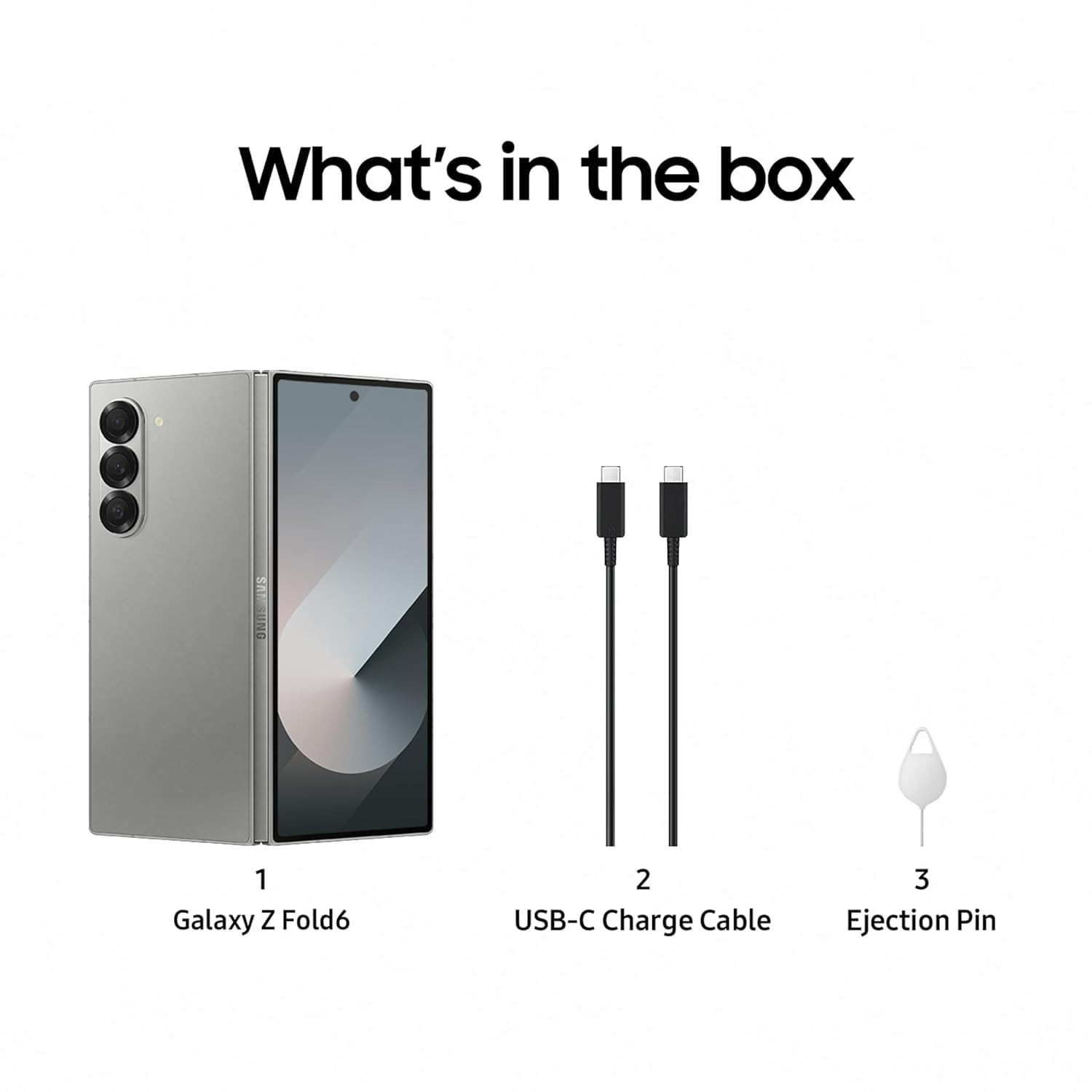 Samsung Galaxy Z Fold6 5G AI Smartphone Silver Shadow 12GB RAM 256GB Storage Without Offer