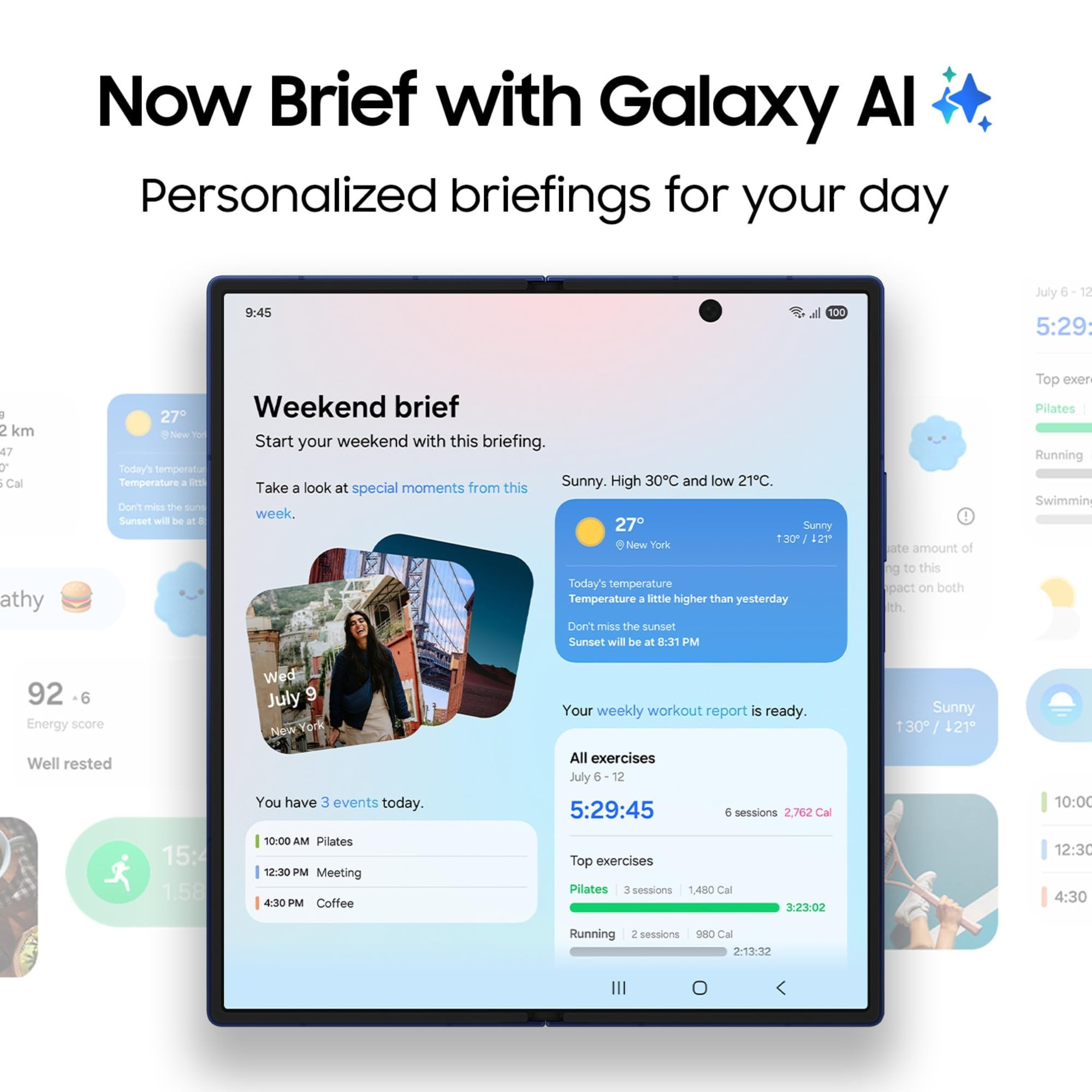 Samsung Galaxy Z Fold7 5G Smartphone with Galaxy AI Blue Shadow 12GB RAM 256GB Storage Ultra Sleek Design with 200MP Camera Powerful Snapdragon 8 Elite Google Gemini
