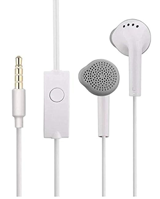 Samsung Wired Earphones with Mic Deep Bass Stereo Sound 35mm Audio Jack in-Line Remote Control Comfort Fit for All Smartphones and Devices - White