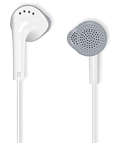 Samsung Wired Earphones with Mic Deep Bass Stereo Sound 35mm Audio Jack in-Line Remote Control Comfort Fit for All Smartphones and Devices - White