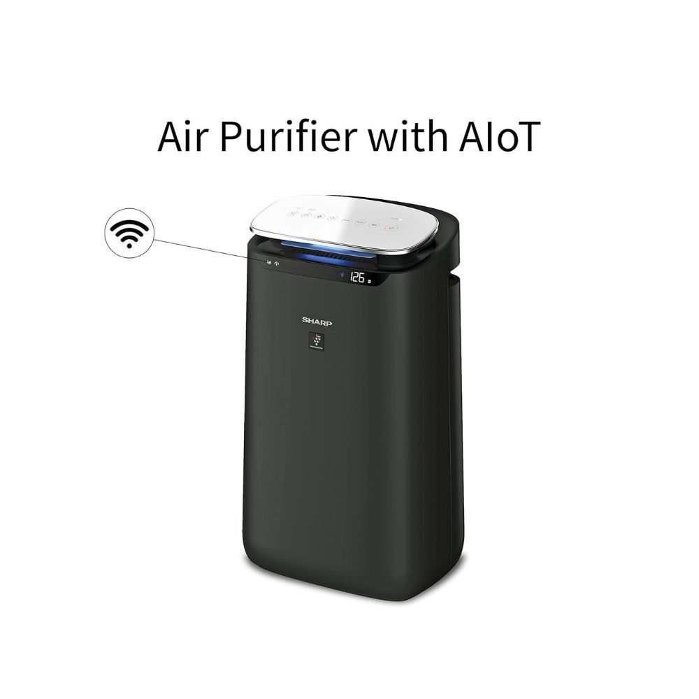 SHARP Air Purifier for Room FX-J80M-H with Plasmacluster Removes Bacteria Virus Odor Mold VOCs I WiFi I HEPA H14  Carbon  Pre Filter JAPAN TECHNOLOGY I Traps 9997 Pollutants I 680 Sq Ft