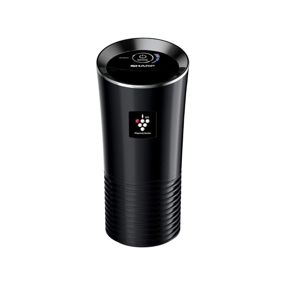 SHARP Car Air Purifier with Plasmacluster Removes Bacteria Virus Odor Mold VOCs I JAPAN TECHNOLOGY I Pre Filter I Suitable for Hatchback Sedan and SUVs Cover 36 m I IG-GC2E-B I Black