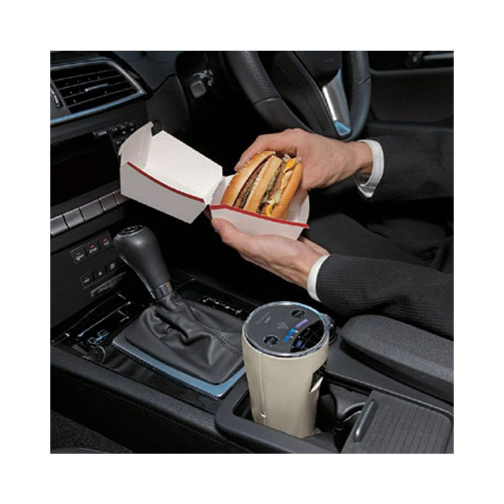 SHARP Car Air Purifier with Plasmacluster Removes Bacteria Virus Odor Mold VOCs I JAPAN TECHNOLOGY I Pre Filter I Suitable for Hatchback Sedan and SUVs Cover 36 m I IG-GC2E-B I Black