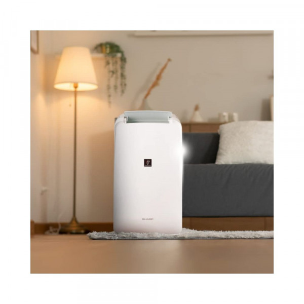 Image of SHARP Electric Home Dehumidifier Machine with Plasmacluster Tech (fight against mold, virus, fungus). Absorbs moisture I Clothes dryer I Covers: 250 sq. ft. I Drain 10L/day I ‎DW-P10M-W