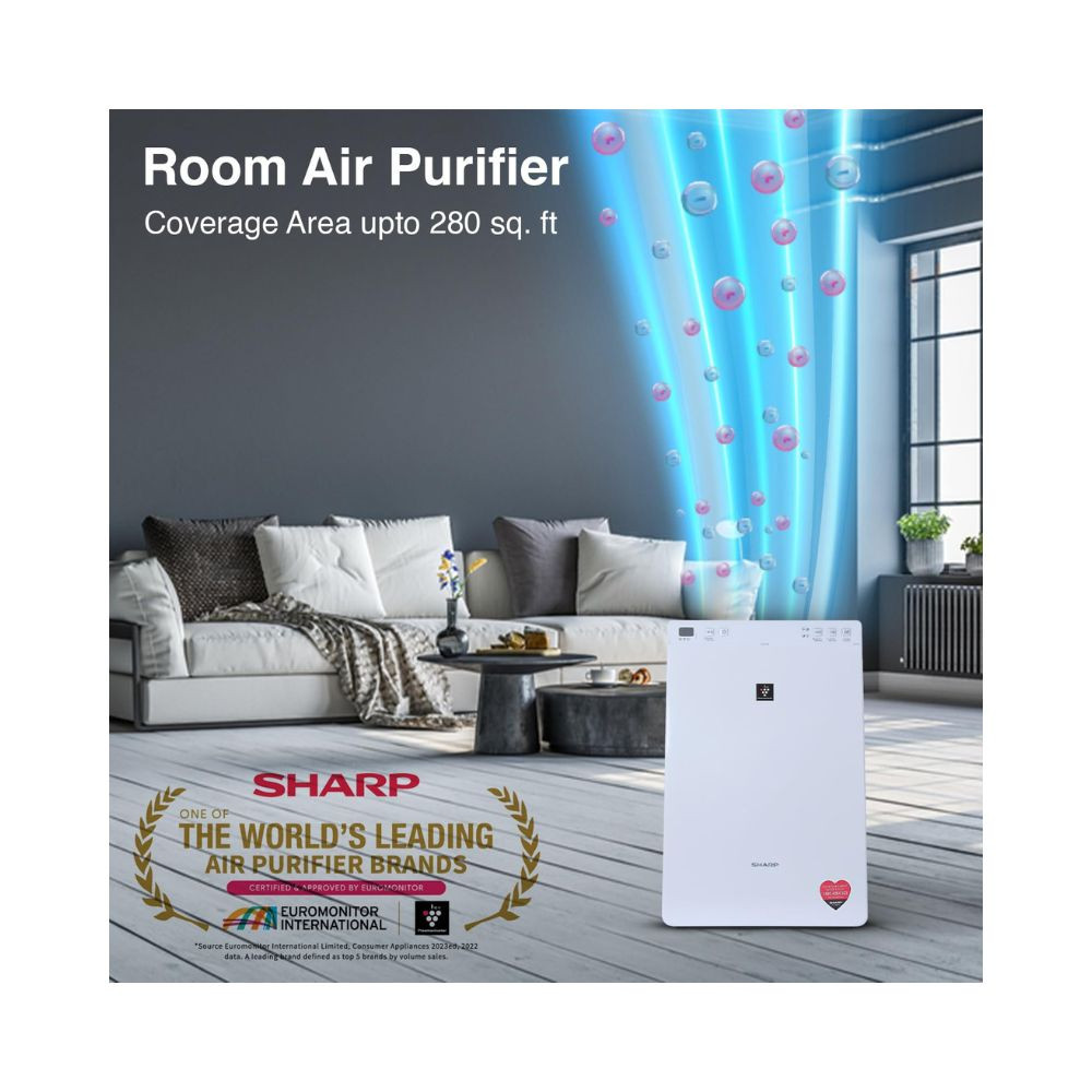 Sharp Plasmacluster Air Purifier with Humidification for Rooms of up to 226 sq ft