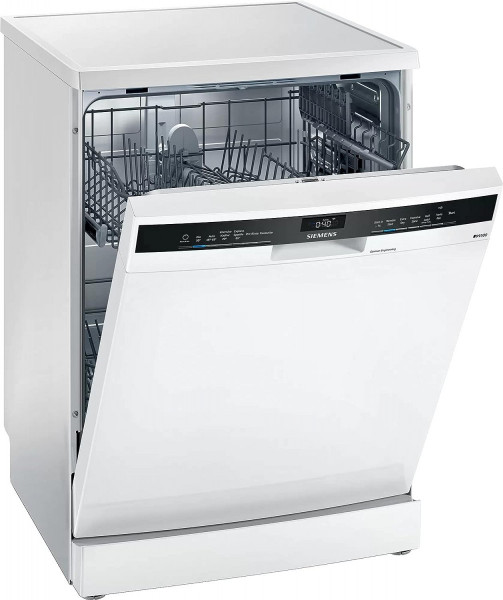 Image of Siemens 13 Place Settings iQ500 free-standing dishwasher (SN25IW00TI, White)
