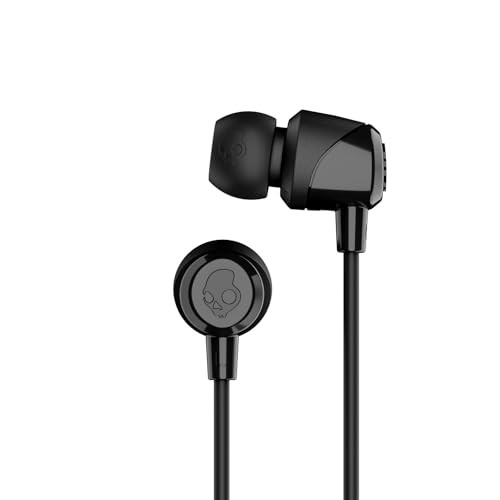 Skullcandy Jib in-Ear Wired Earbuds Microphone Works with Bluetooth Devices and Computers -Black