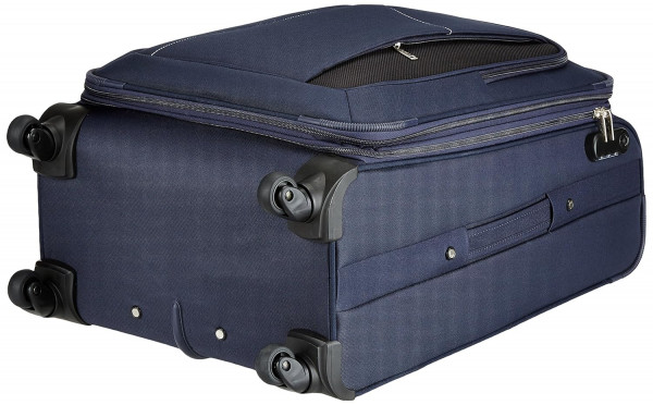 Image of Skybags 68 cms Medium Check-in Polyester Soft Sided 4 Wheels Spinner Luggage/Suitcase/Trolley Bag- Blue