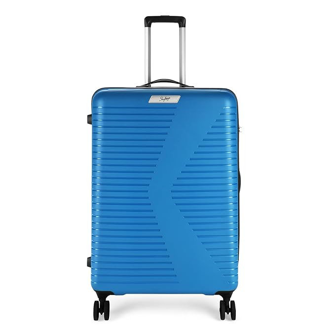 Skybags Beat Pro Hardsided 55 cm 66 cm 76cm Pack of 3 Size Small Medium Large PolypropylenePP 8 Spinner Wheels Blue Suitcase Sets