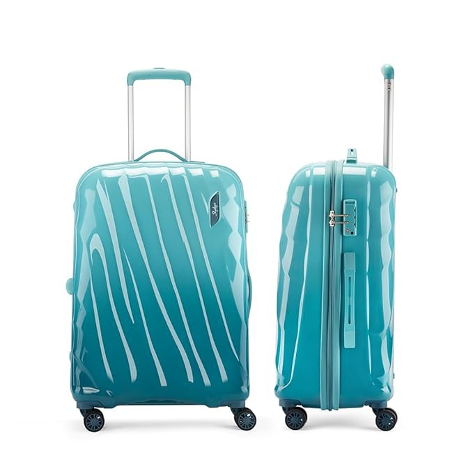 Skybags Bloom Medium Size Hard Luggage 67 cm Printed Luggage Trolley with 8 Wheels TSA Approved Lock and Anti Theft Zipper
