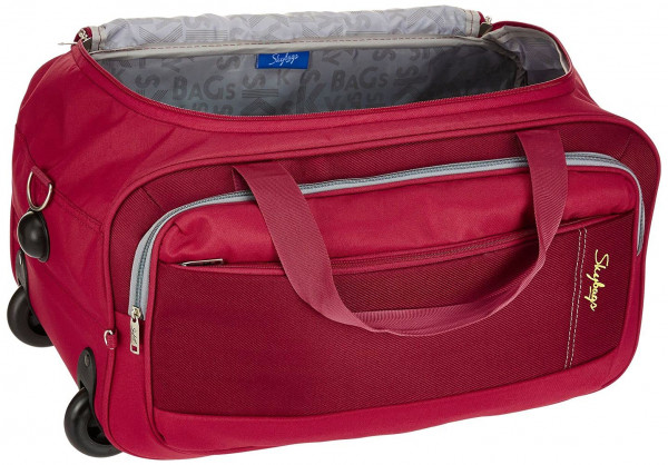 Image of Skybags Cardiff Polyester 52 Cms Wheel Travel Duffle Bag (Red), 28 Centimeters
