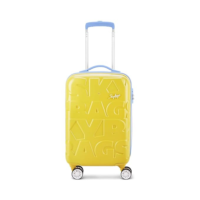 Skybags Crest Cabin Hardshell Luggage 55 Cm Polycarbonate Luggage 4 Wheel Inline Trolley Bag with 8 Wheels