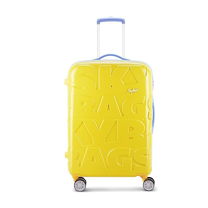 Skybags Crest Medium Size Hardshell Luggage 69 CmPolycarbonate Luggage 4 Wheel Inline Trolley Bag with 8 Wheels