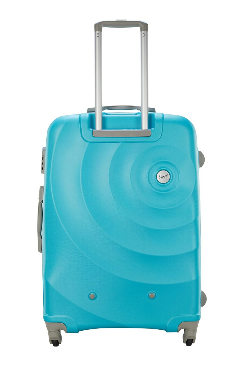 Skybags Mint 79Cms Large Check-in Polycarbonate Hardsided 4 Smooth Wheels SpeedWheel Trolley 8 Wheel Suitcase Turquoise Blue 80 Centimeters