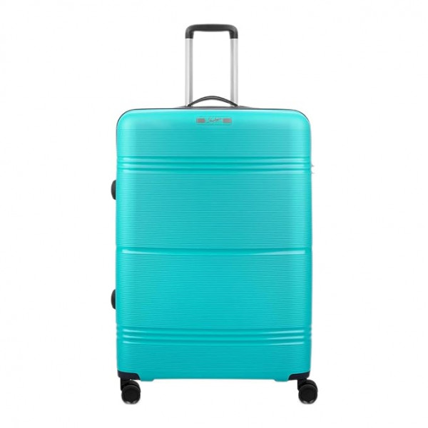 Image of Skybags Paratrip Large Size Hard Luggage (79 cm) | Polypropylene Luggage Trolley with 8 Wheels and Anti Theft Zipper | Turquoise| Unisex