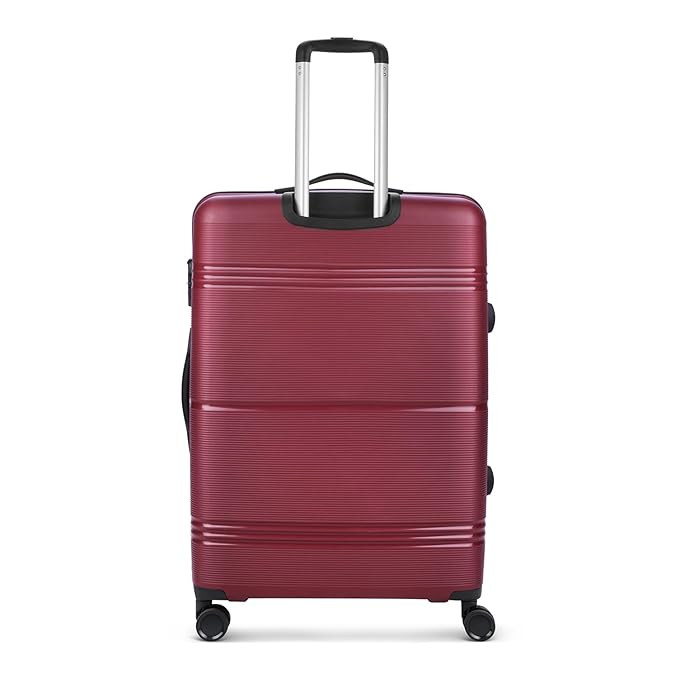 Skybags Paratrip Large Size Hard Luggage 79 cm Polypropylene Luggage Trolley with 8 Wheels and Anti Theft Zipper Maroon