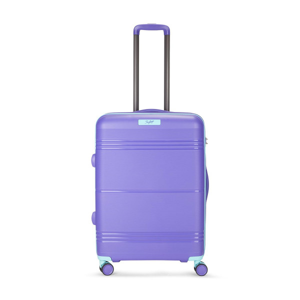Image of Skybags Paratrip Medium Size Hard Luggage (67 cm) | Polypropylene Luggage Trolley with 8 Wheels| Purple Oppulence | Unisex